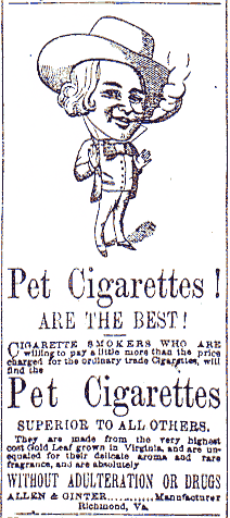 Pet Cigarettes ad